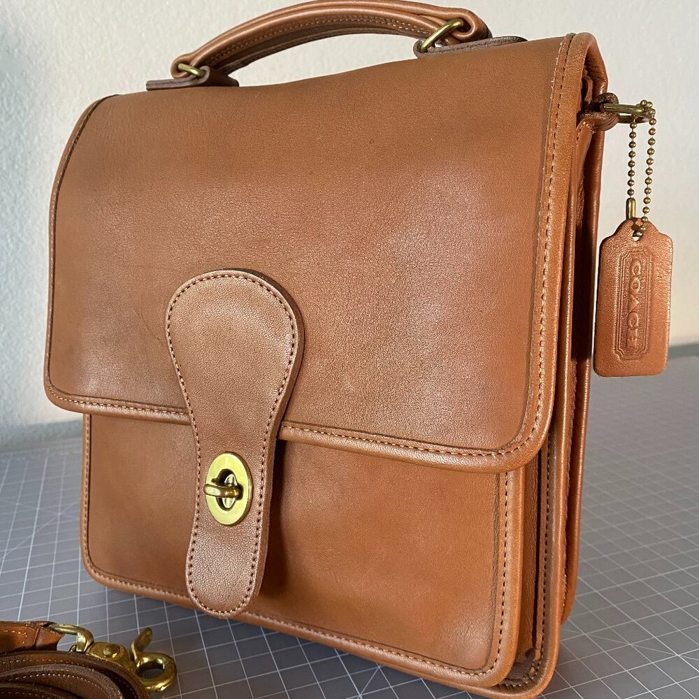 Coach Vintage 5130 Station Leather Crossbody Bag Purse Light Brown - Picture 2 of 16
